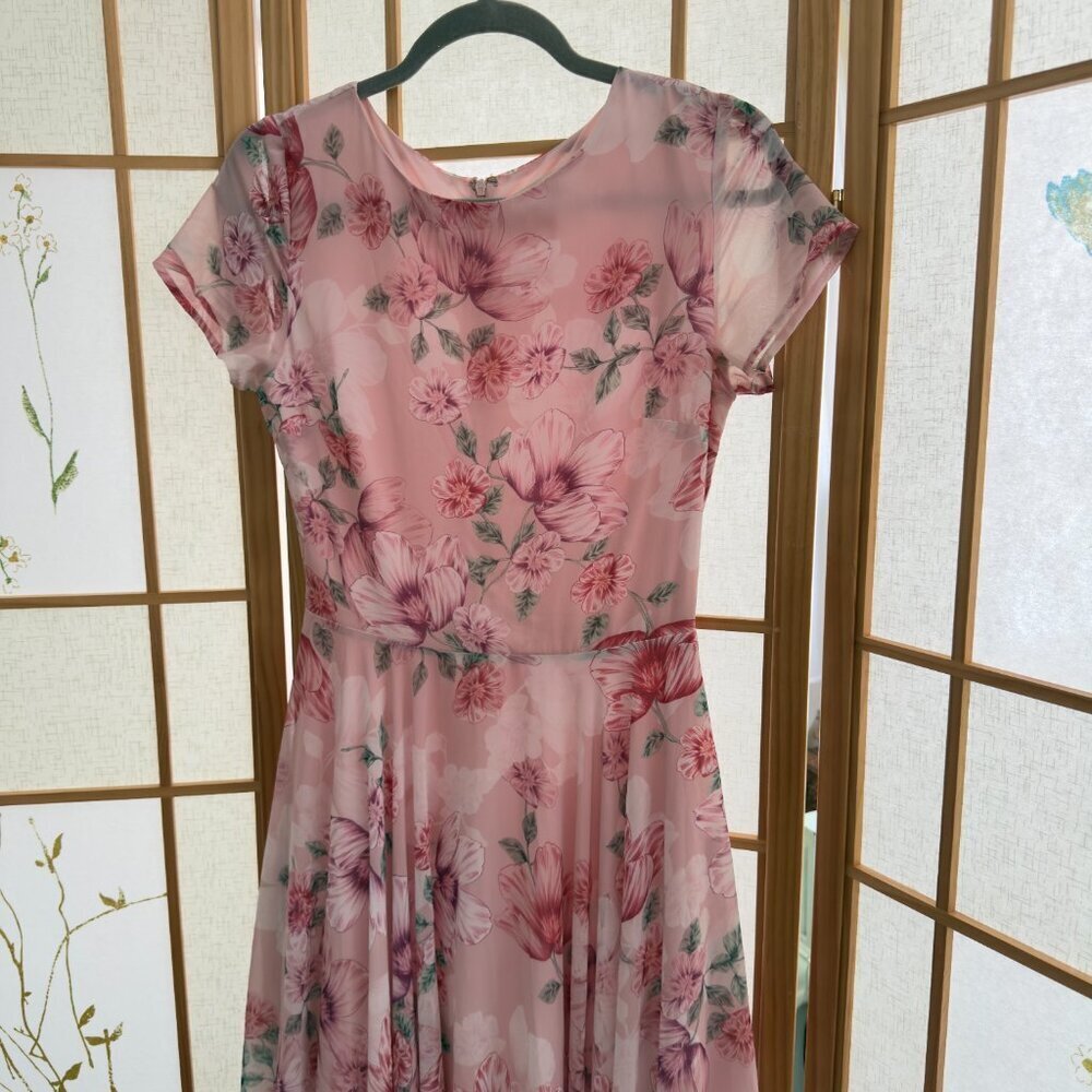 BHLDN Yumi Kim Cherish Maxi Dress S Pink Floral Cottagecore Garden - Picture 4 of 9